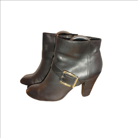 Dana Buchman Dupont Leather Booties Size 6.5M - Picture 1 of 8